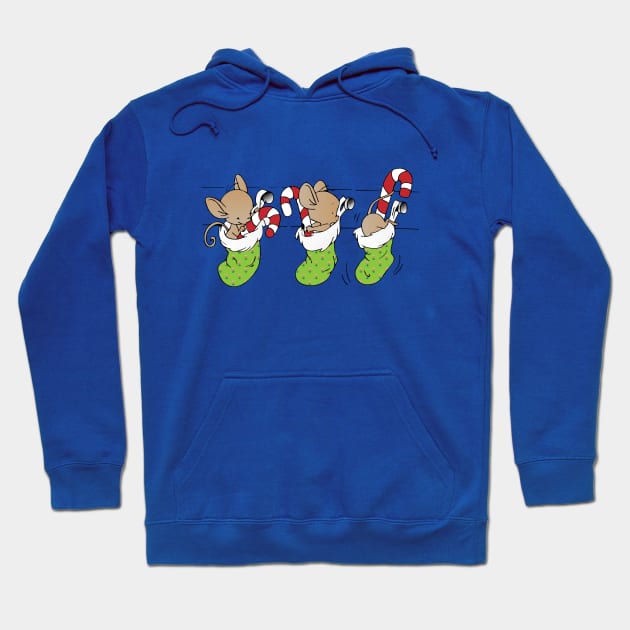 Christmas Stocking Mouse Hoodie by funNkey